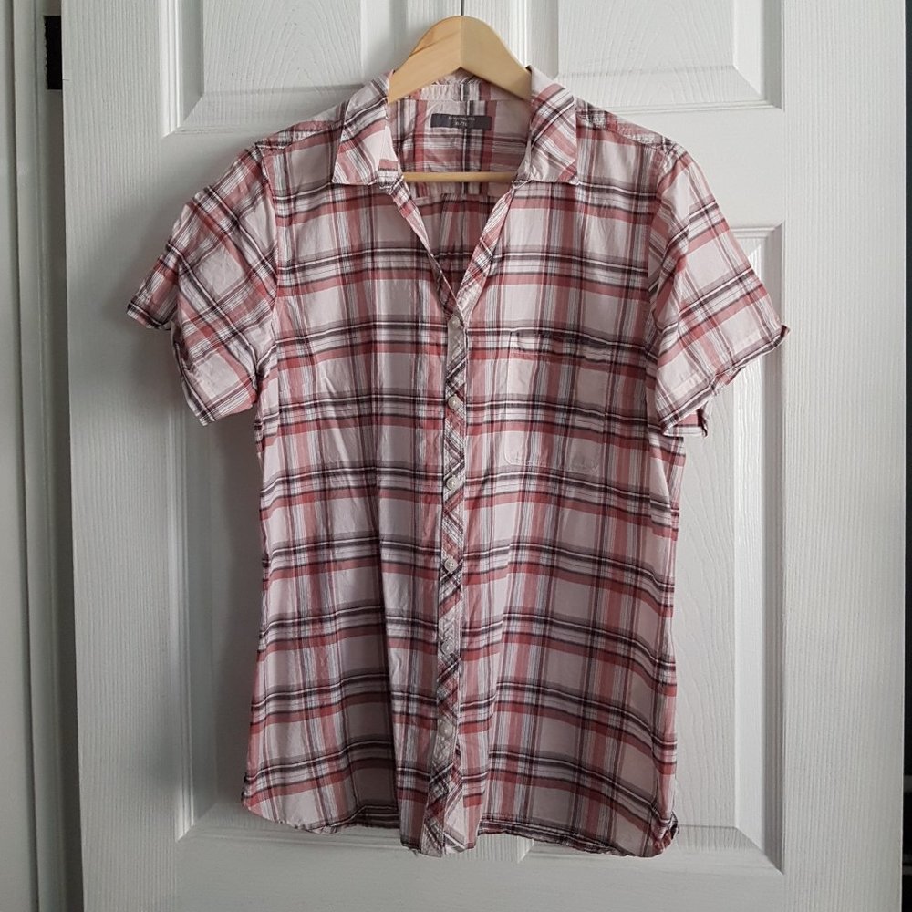 Denver Hayes Plaid Button Up Top